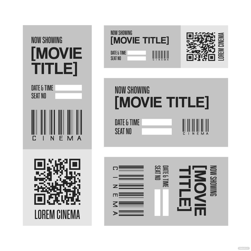 Blank Movie Ticket Templates