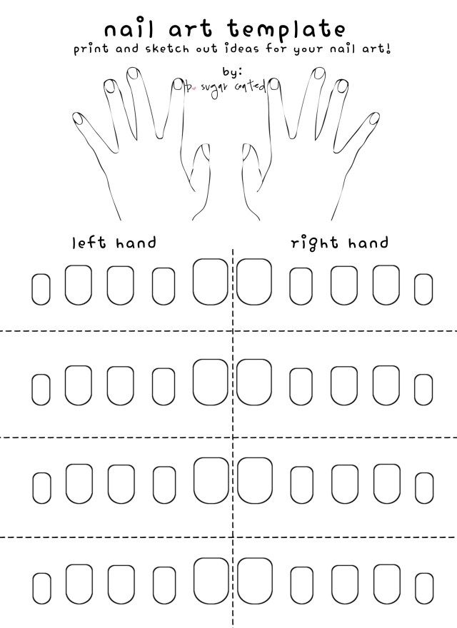 Blank Nail Art Templates