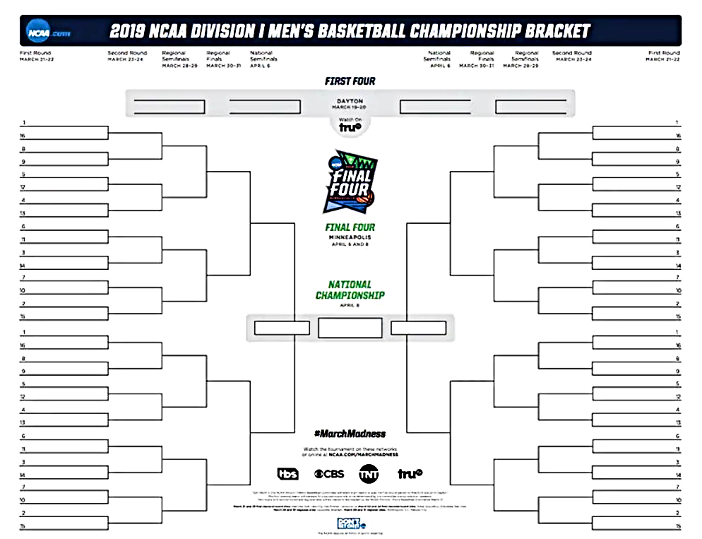 Blank Ncaa Bracket Template 4 TEMPLATES EXAMPLE TEMPLATES EXAMPLE