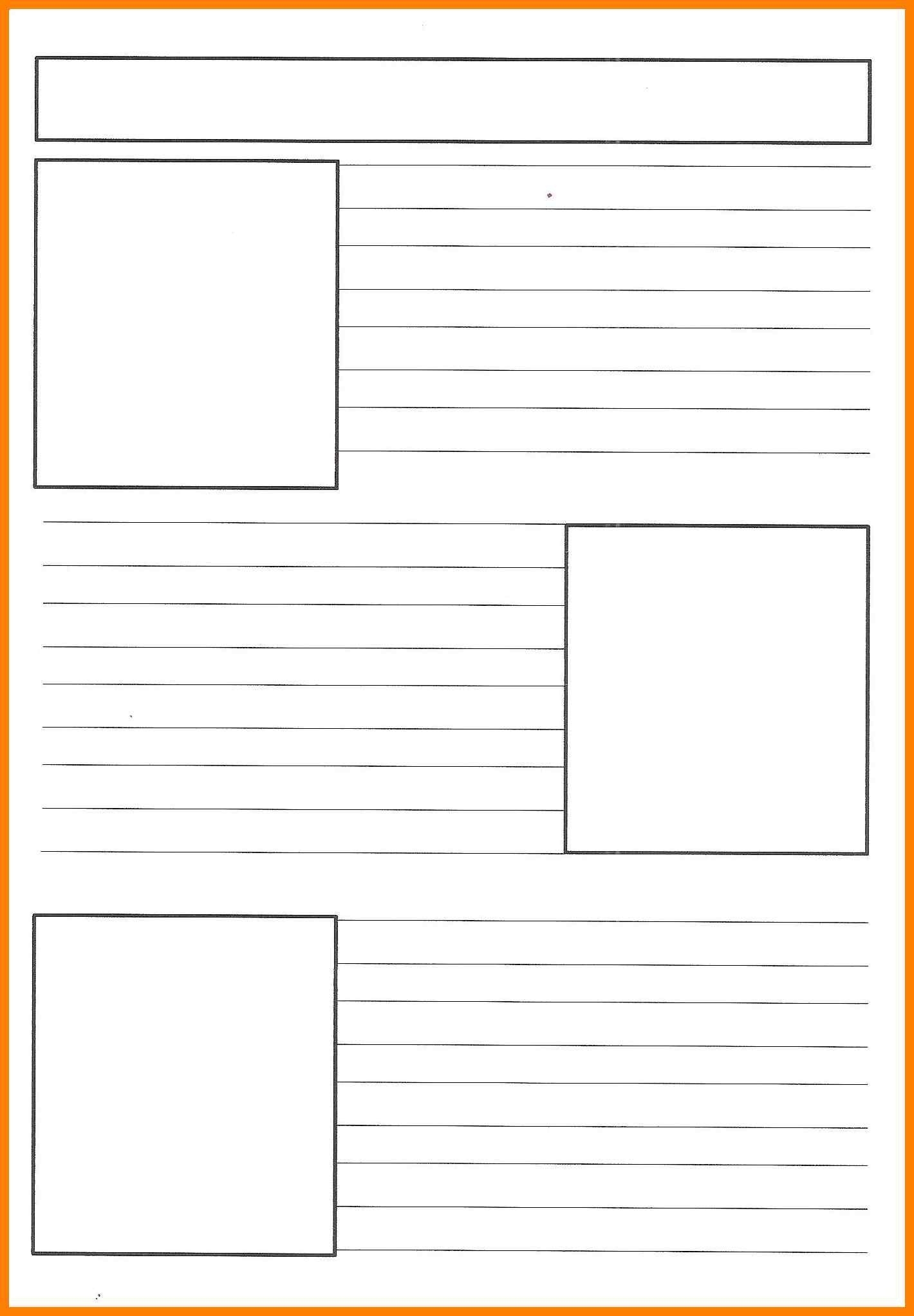Blank Newspaper Template Printable