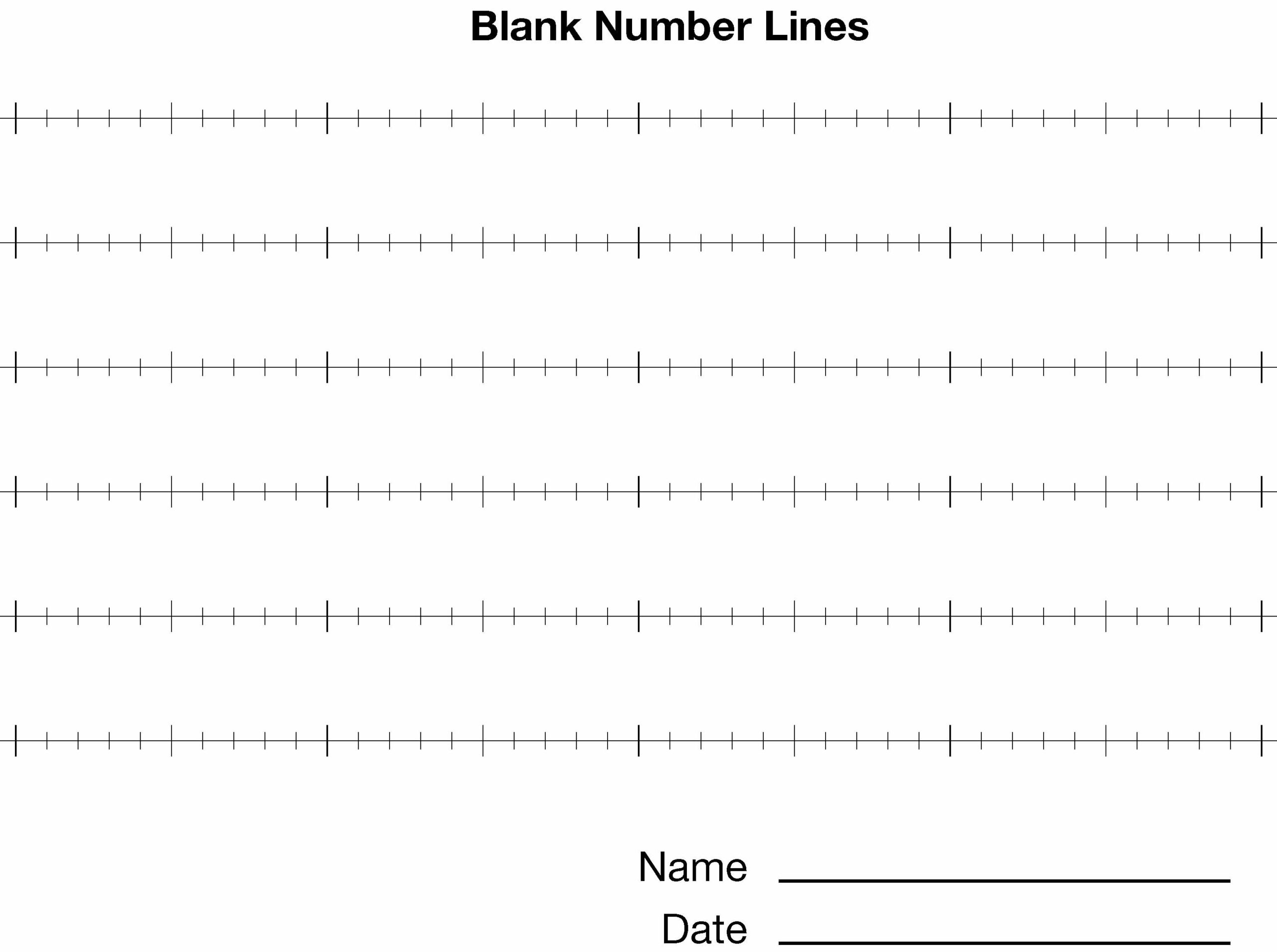 Blank Number Line Templates