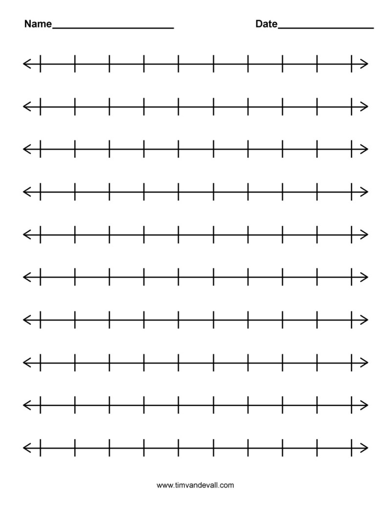 Blank Number Line Templates Tim S Printables