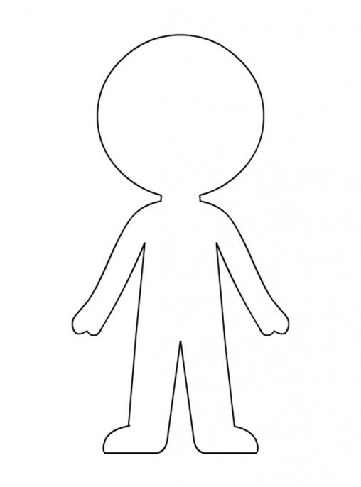 Blank Paper Doll Templates Coloring Pages Coloring Cool
