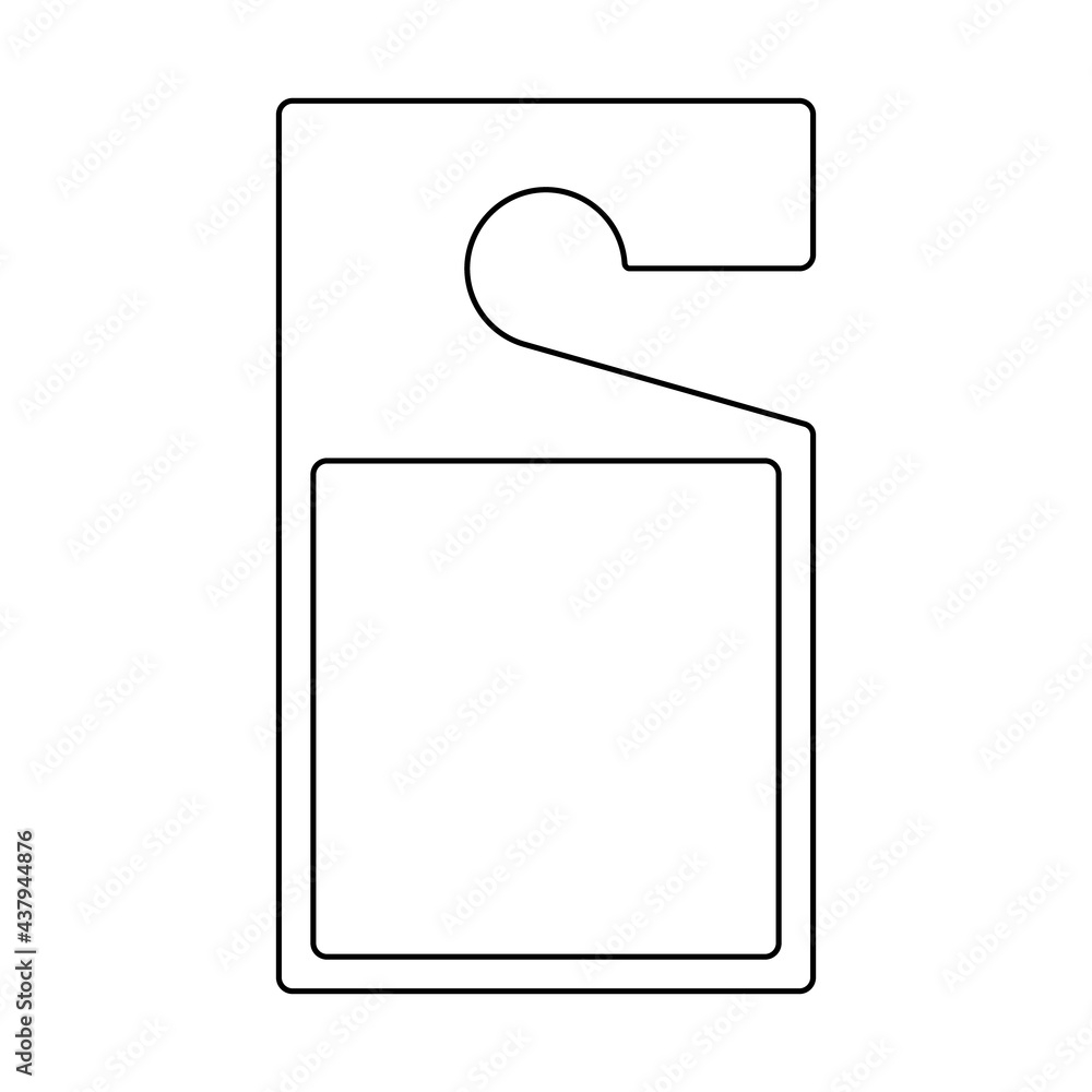 Blank Parking Permit Hang Tag Outline Template Clipart Image Stock 