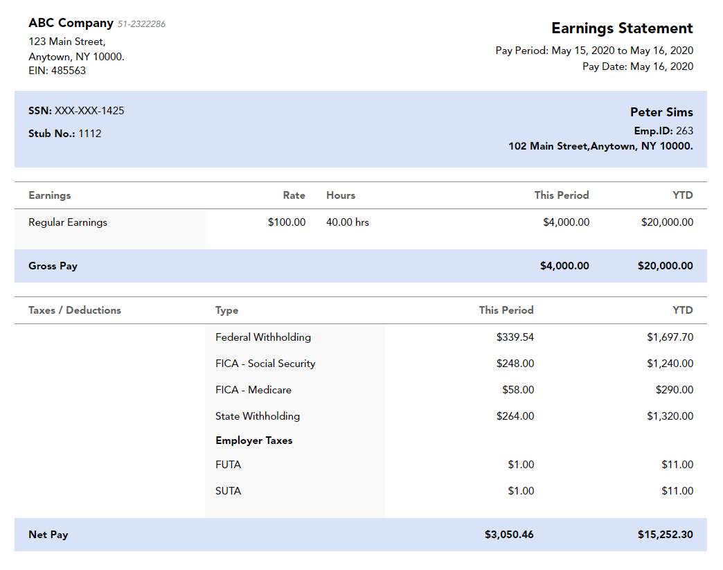 Blank Pay Stub Template Word Sarseh