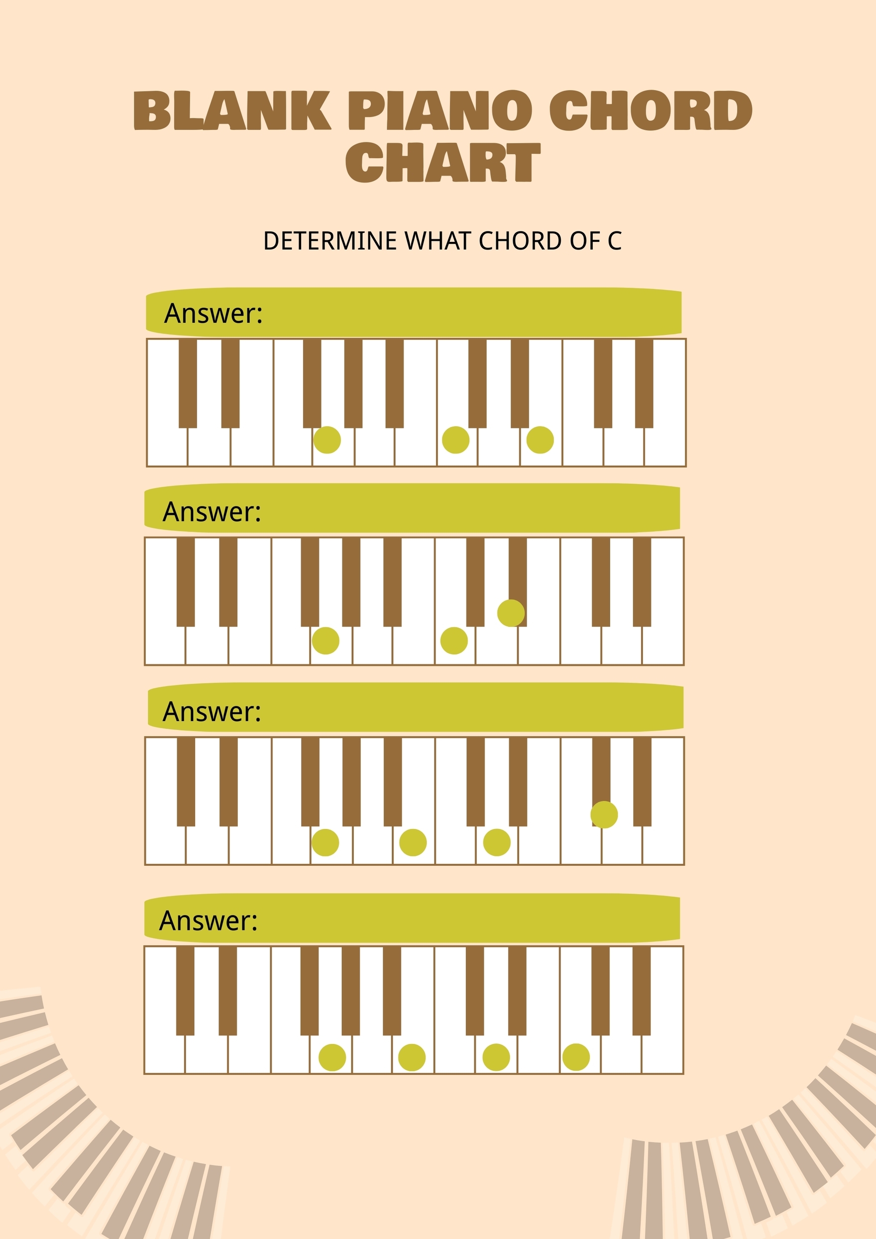 Blank Piano Keys Chart