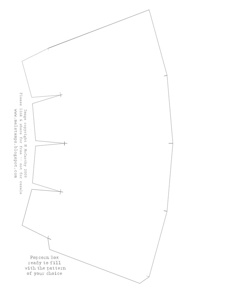 Blank Popcorn Box Template Popcorn Box Template Box Template