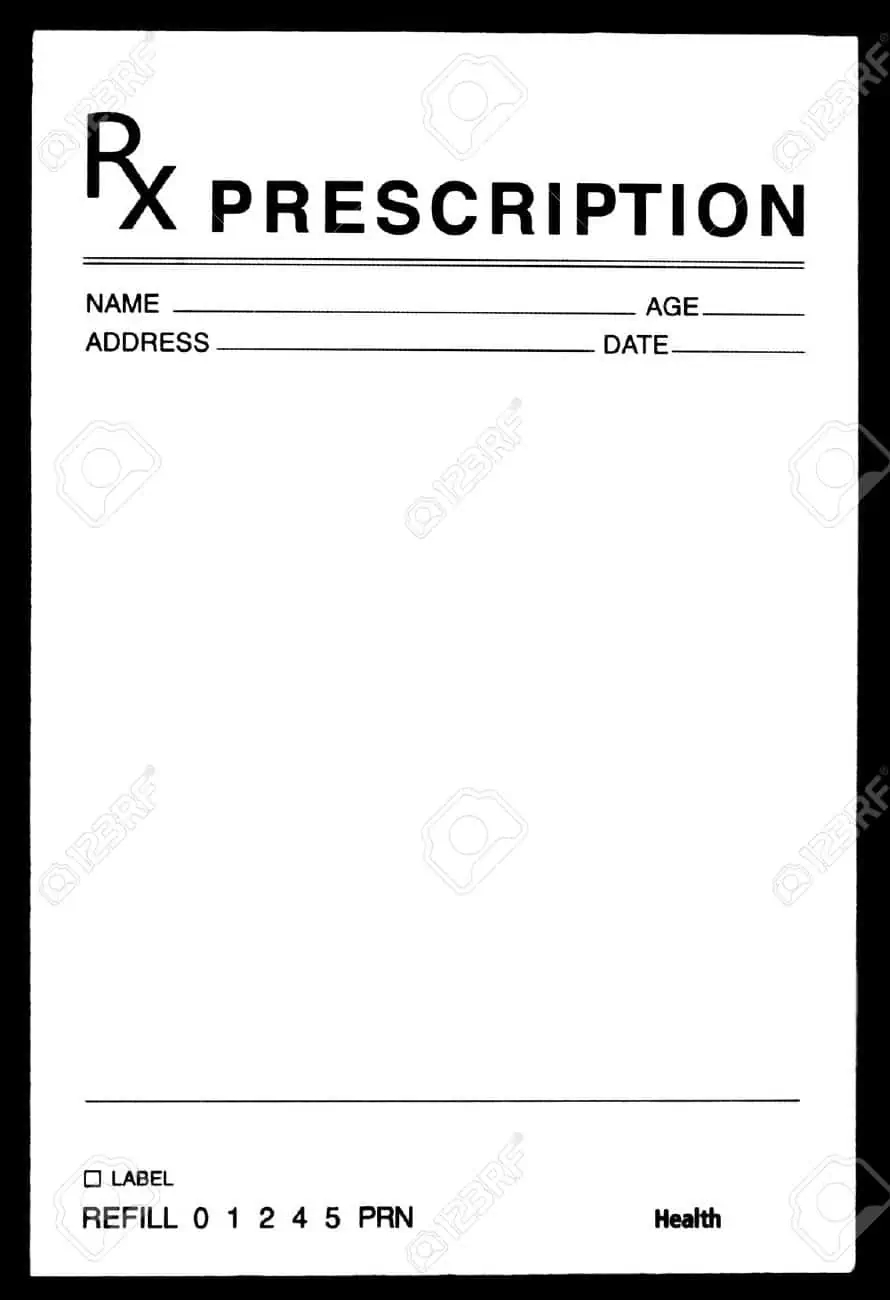 Blank Prescription Form Template Sarseh