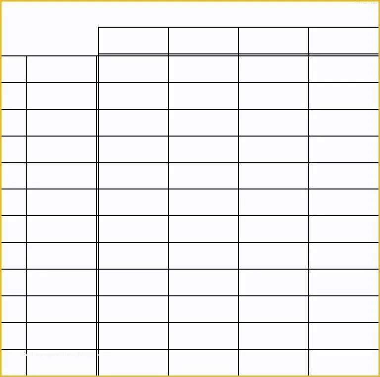 Blank Printable Charts