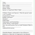 Blank Printable Obituary Template Fillable Form 2025