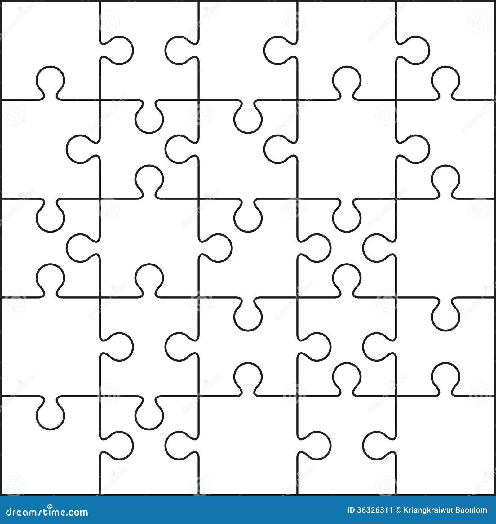 Blank Puzzle Piece Templates
