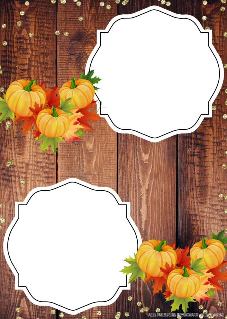 Blank Pumpkin Invitation Template