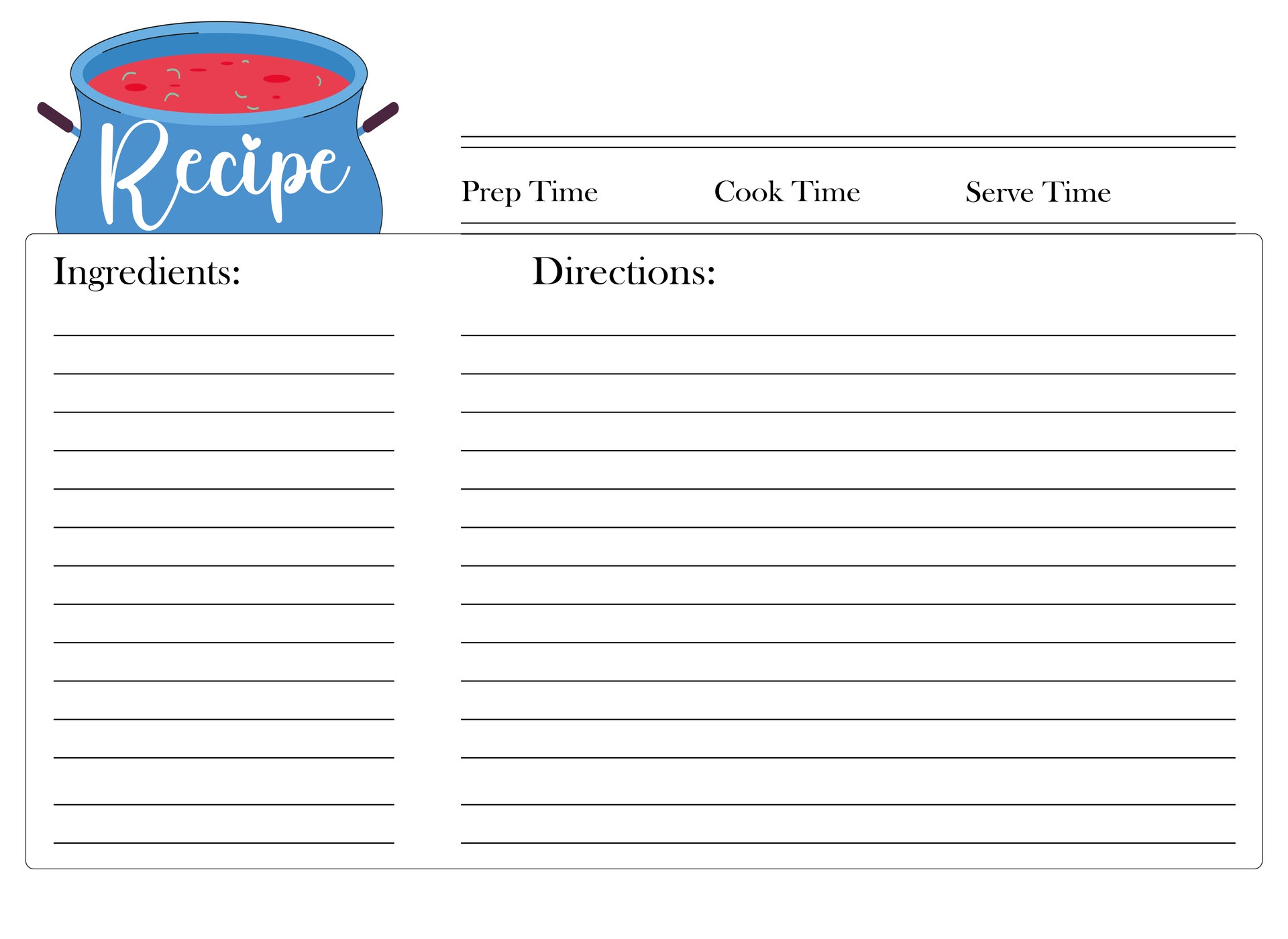 Blank Recipe Card Templates For Word Deporecipe Co