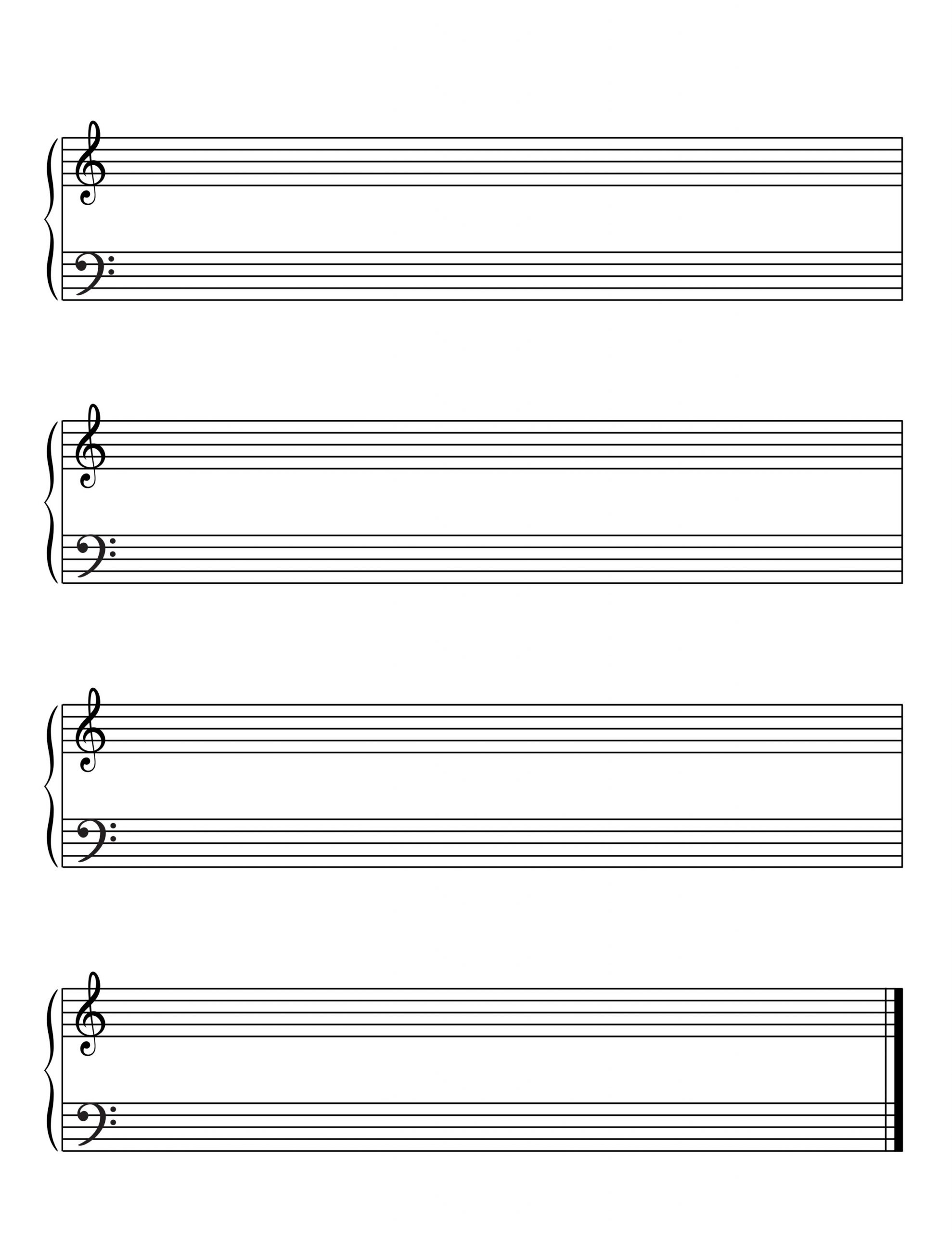 Blank Sheet Music Templates