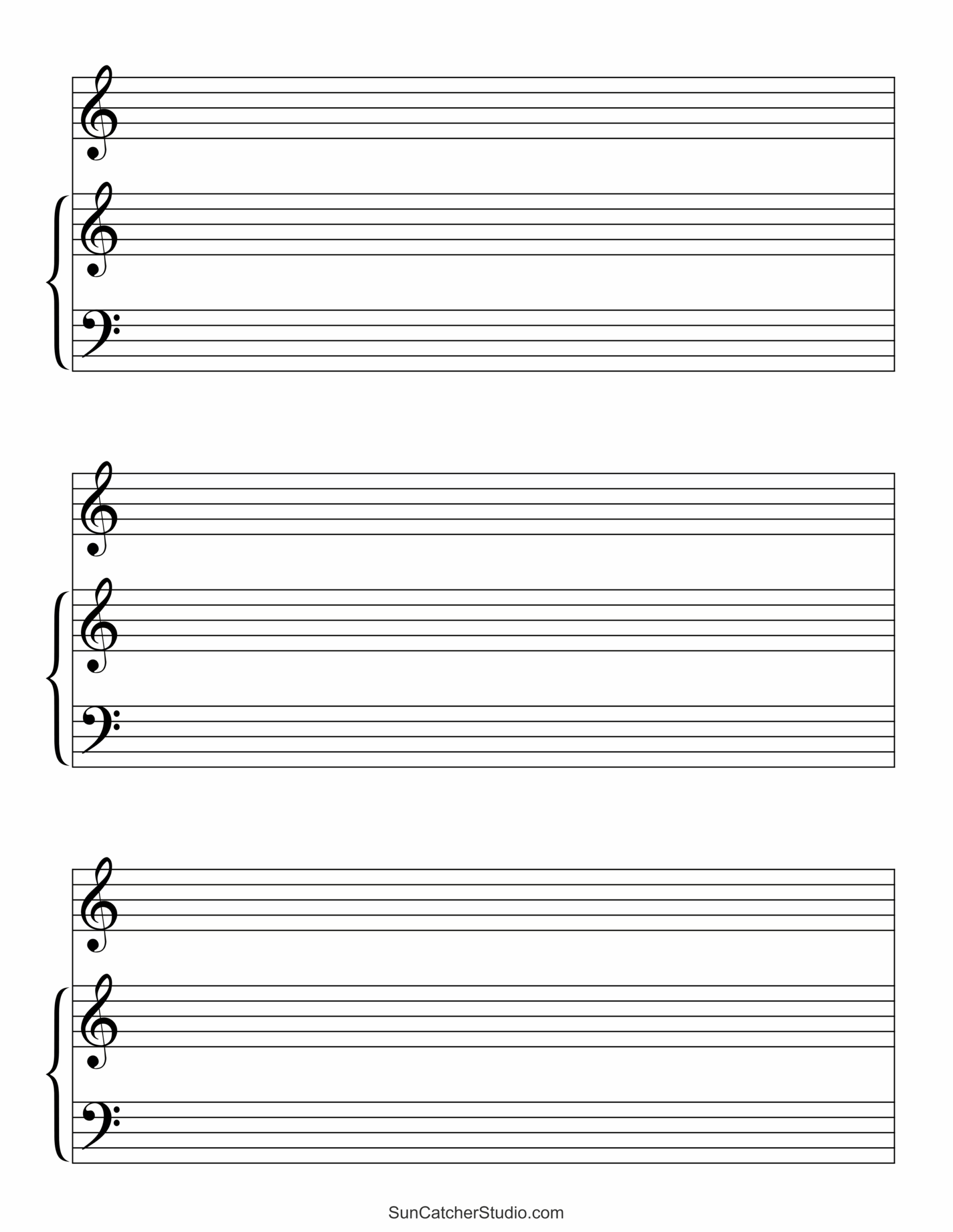 Blank Sheet Music Free Printable Staff Paper Free Printables