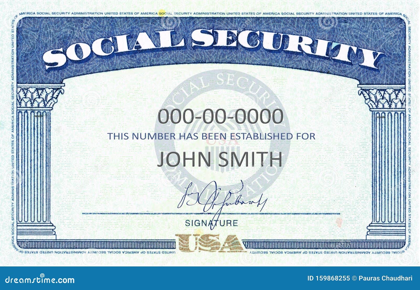 Blank Social Security Card On A White Stock Image CartoonDealer