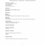 Blank Student Resume Templates