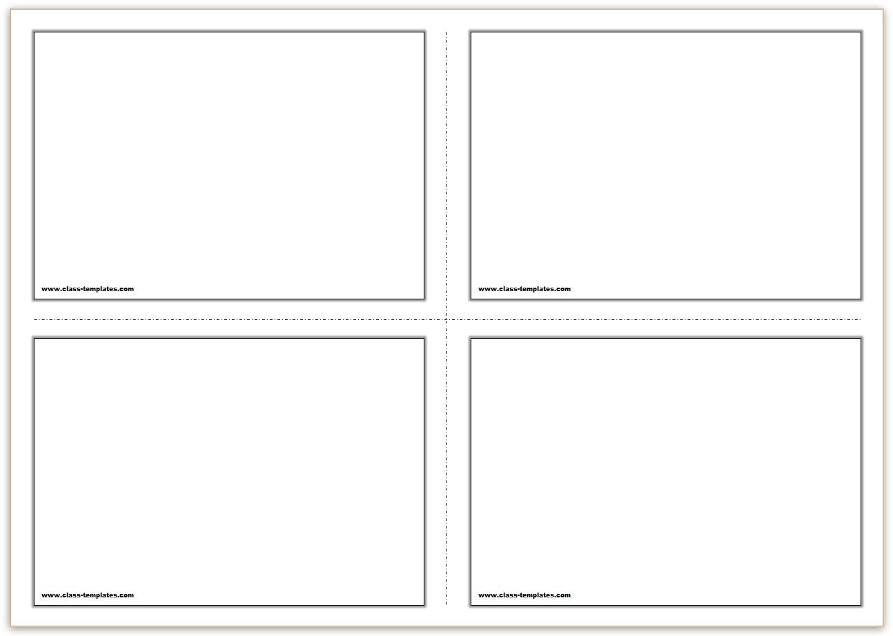 Blank Vocabulary Cards