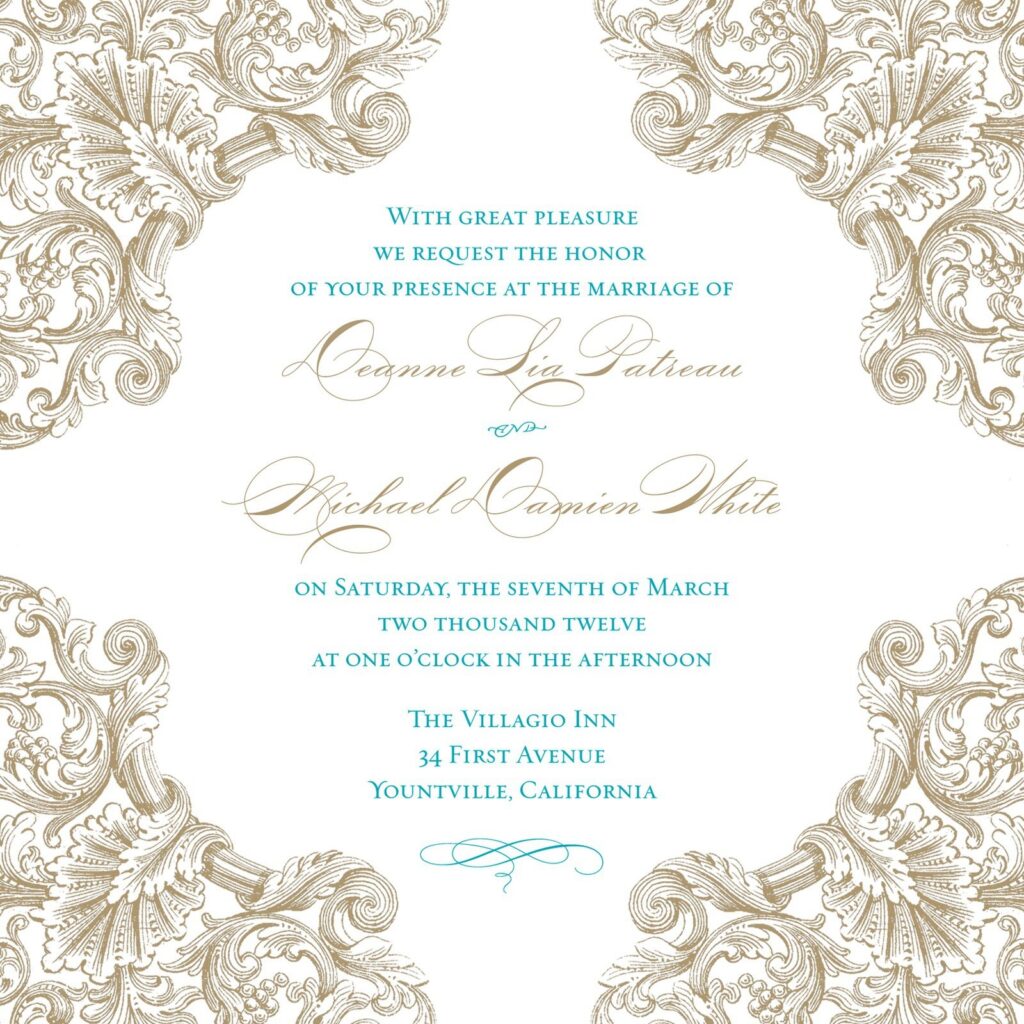 Blank Wedding Invitation Templates Free