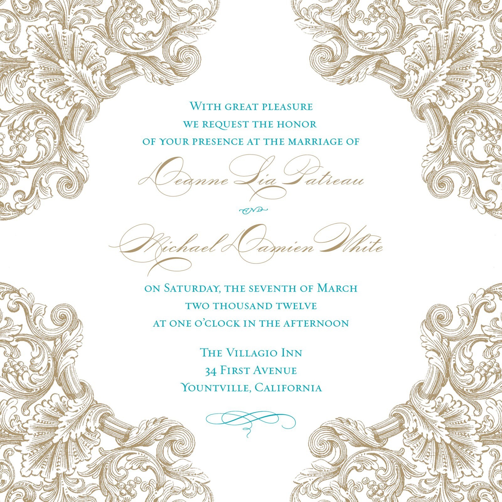 Blank Wedding Invitation Templates Free