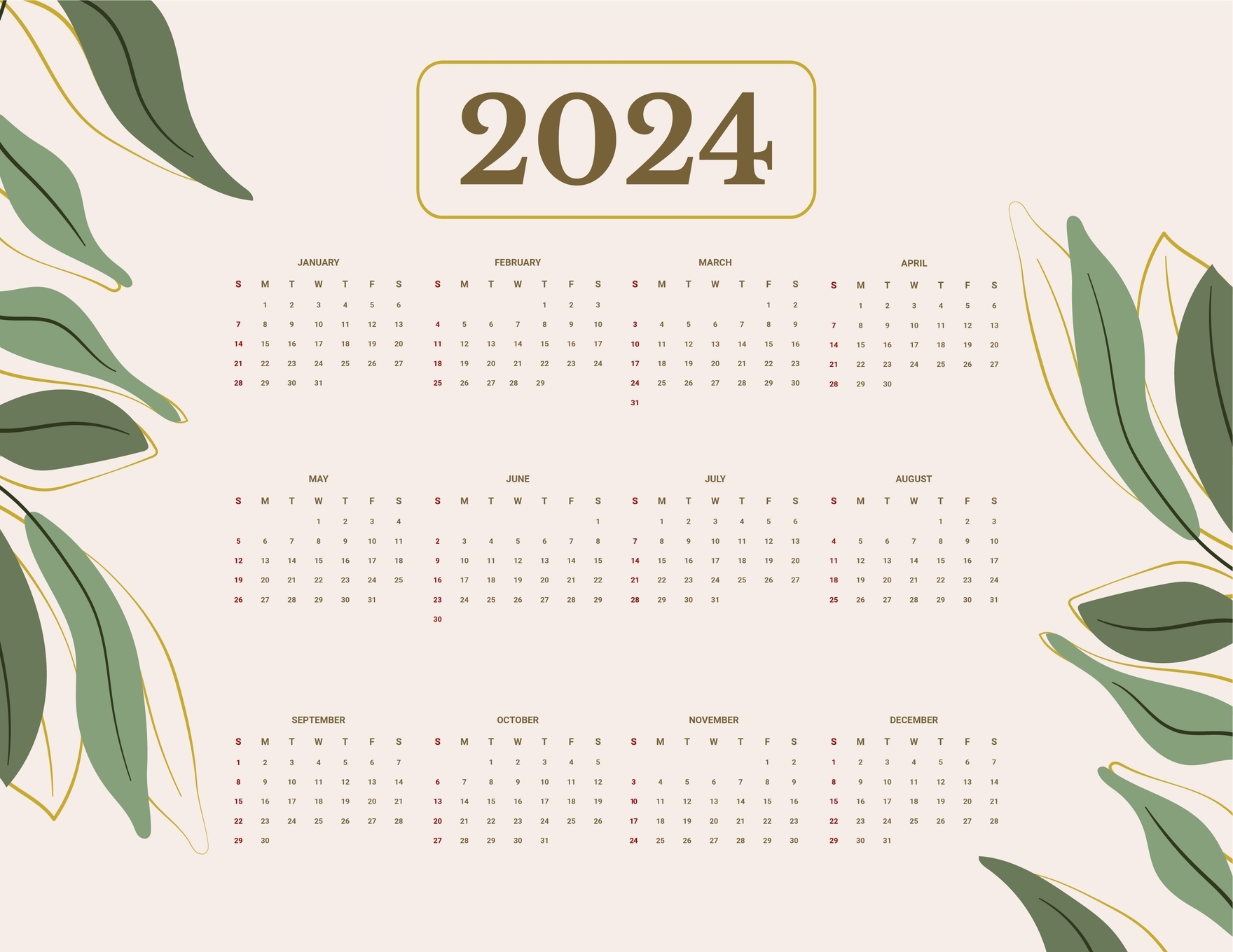 Blank Calendar Templates Download