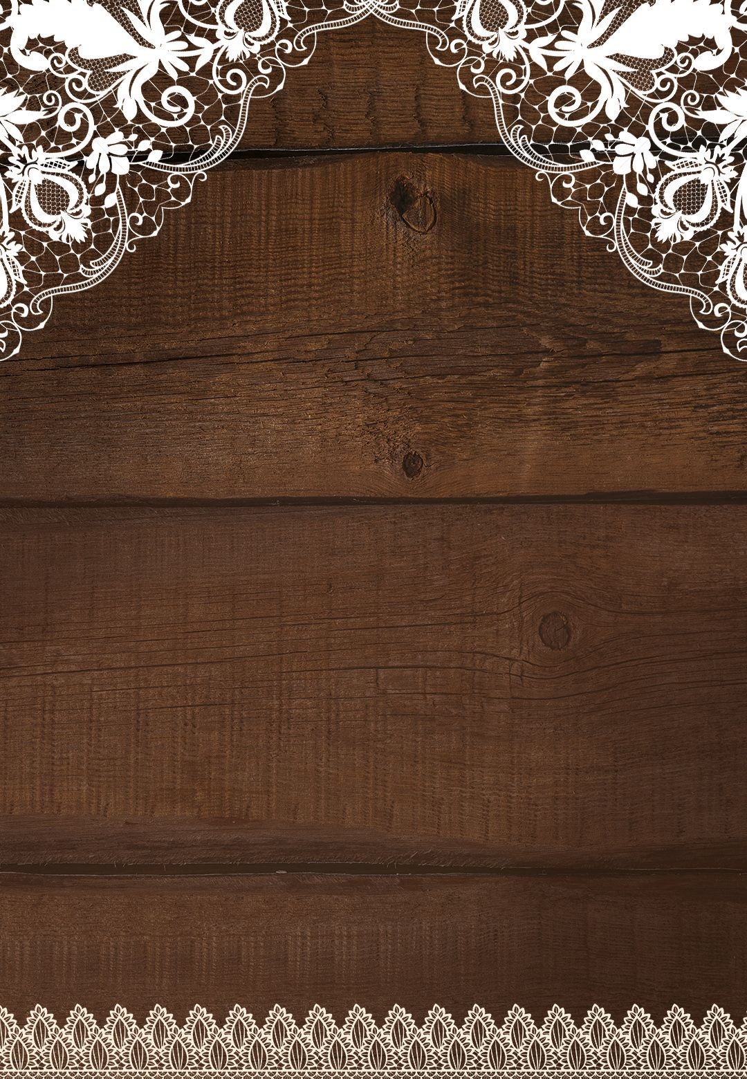 Burlap And Lace Blank Invitation Template