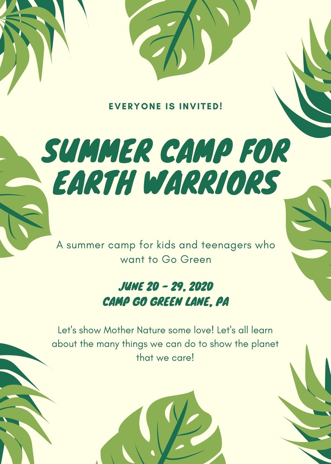 Camp Flyer Examples