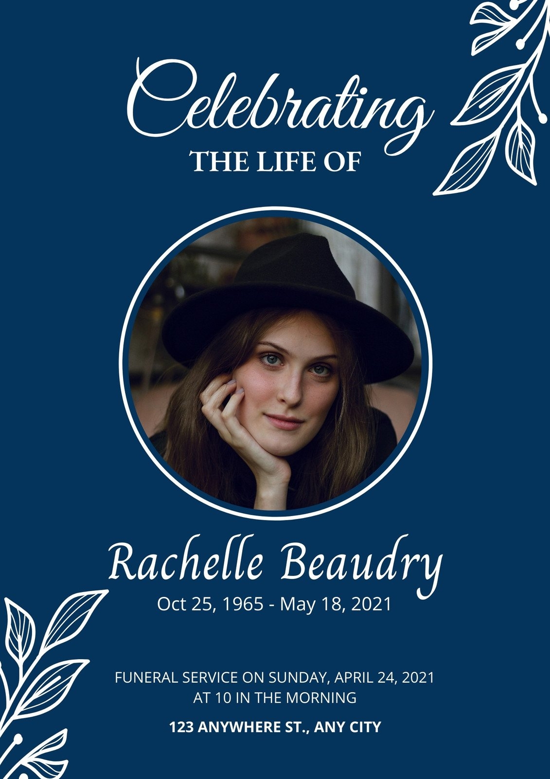 Canva Free Funeral Program Template Image To U
