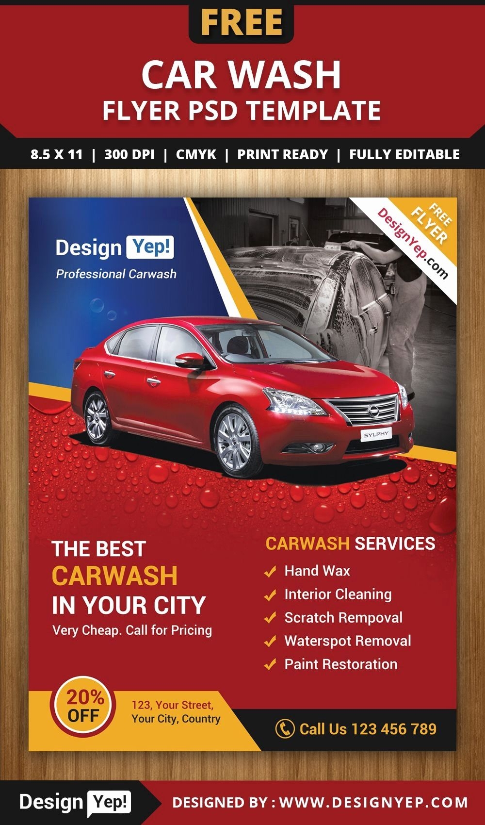 Blank Car Wash Flyer Templates