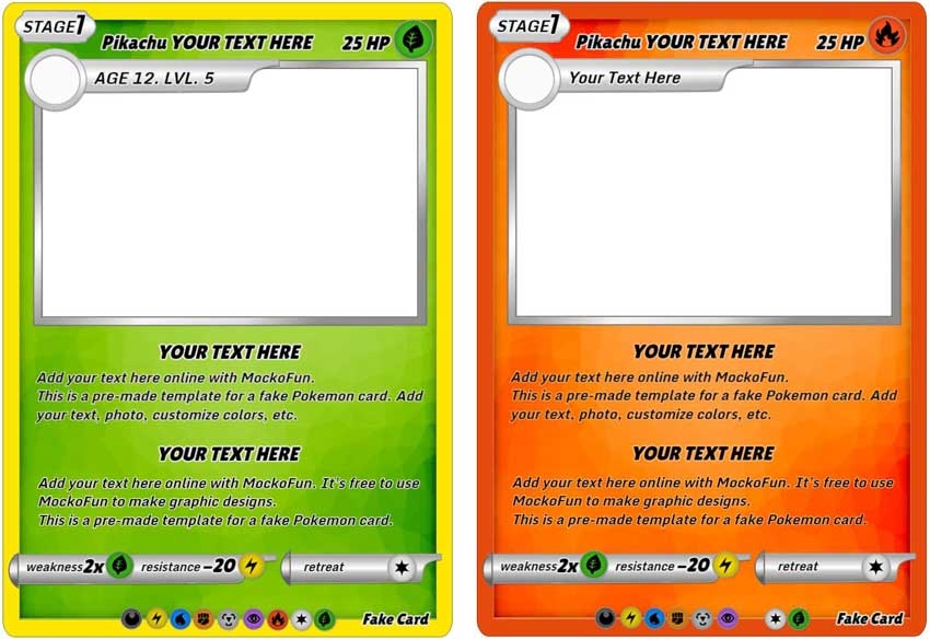 Cards Clipart Blank Card Pokemon Card Template Fire PNG 52 OFF