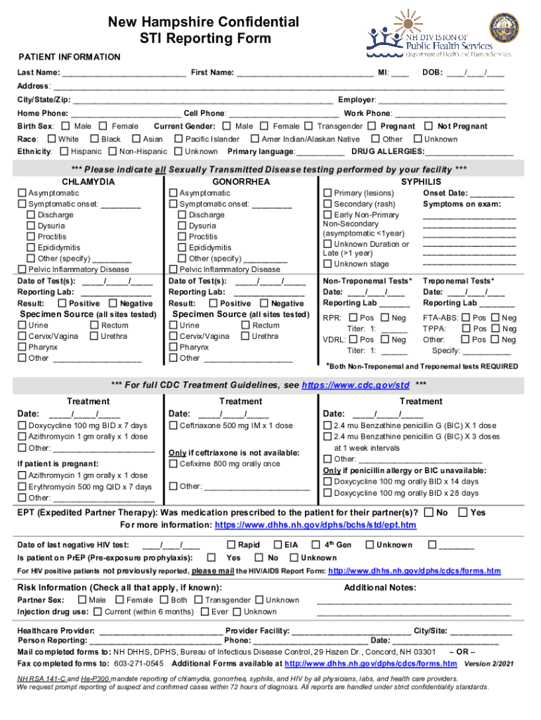 Cdc Std Reporting Form Editable Fillable Printable On Vrogue Co