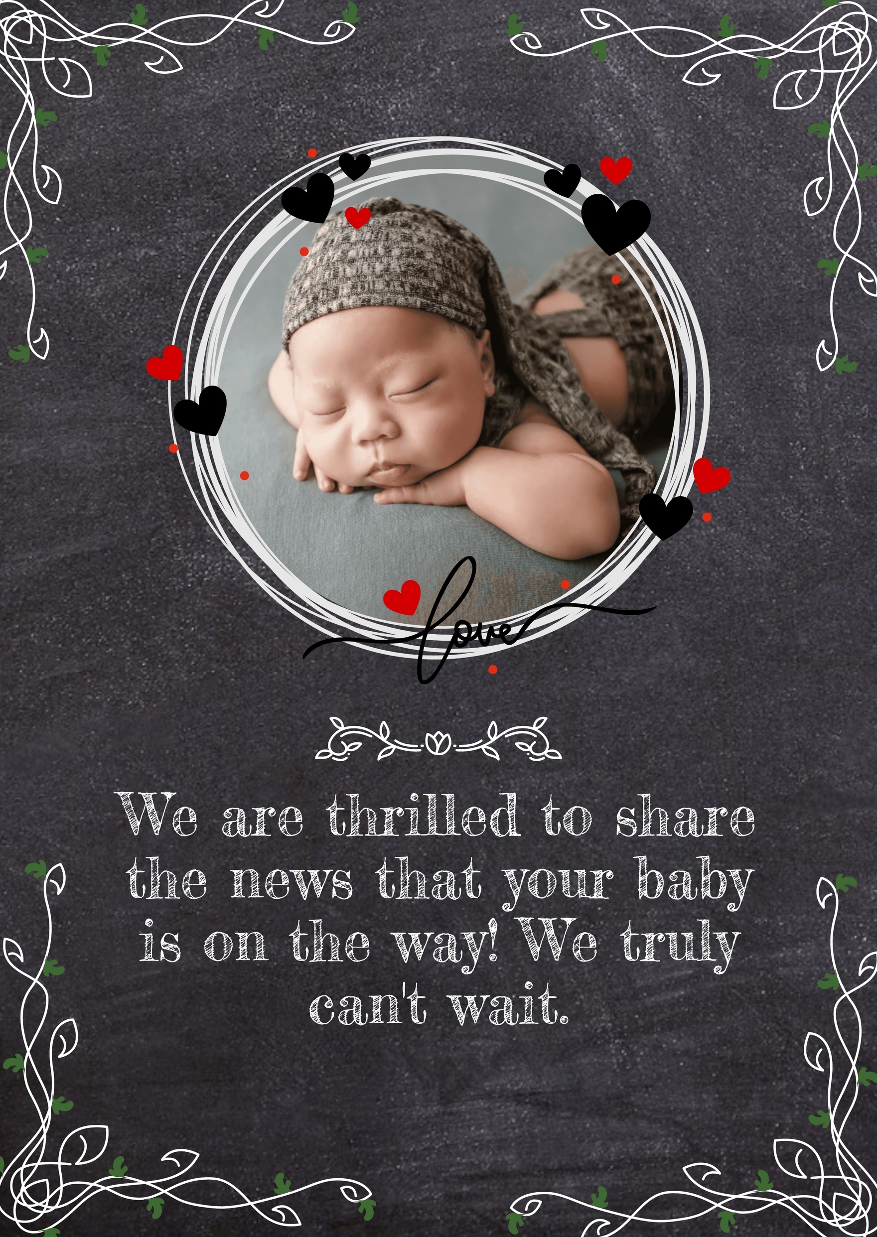 Blank Birth Announcement Templates