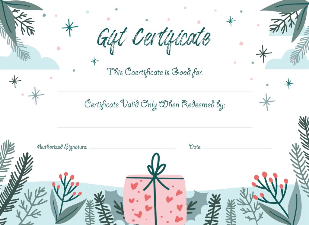 Christmas Gift Certificate Templates 10 Free PDF Printables Printablee