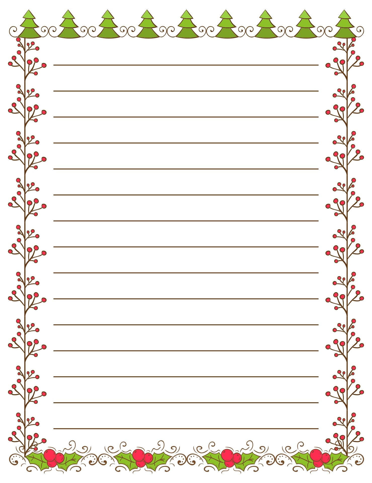 Christmas Letter Templates Free Printable Detrester