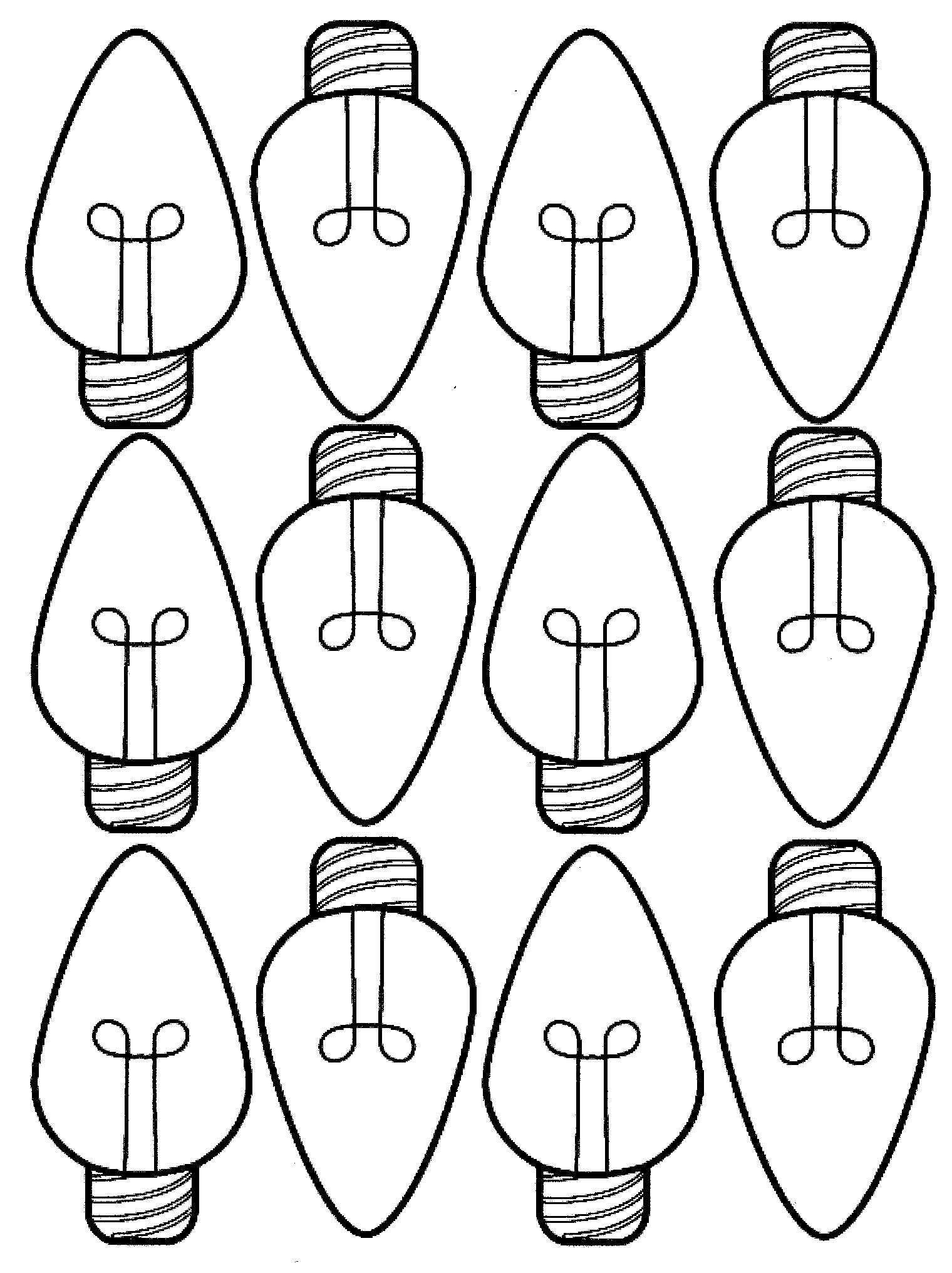 Christmas Light Bulb Coloring Pages