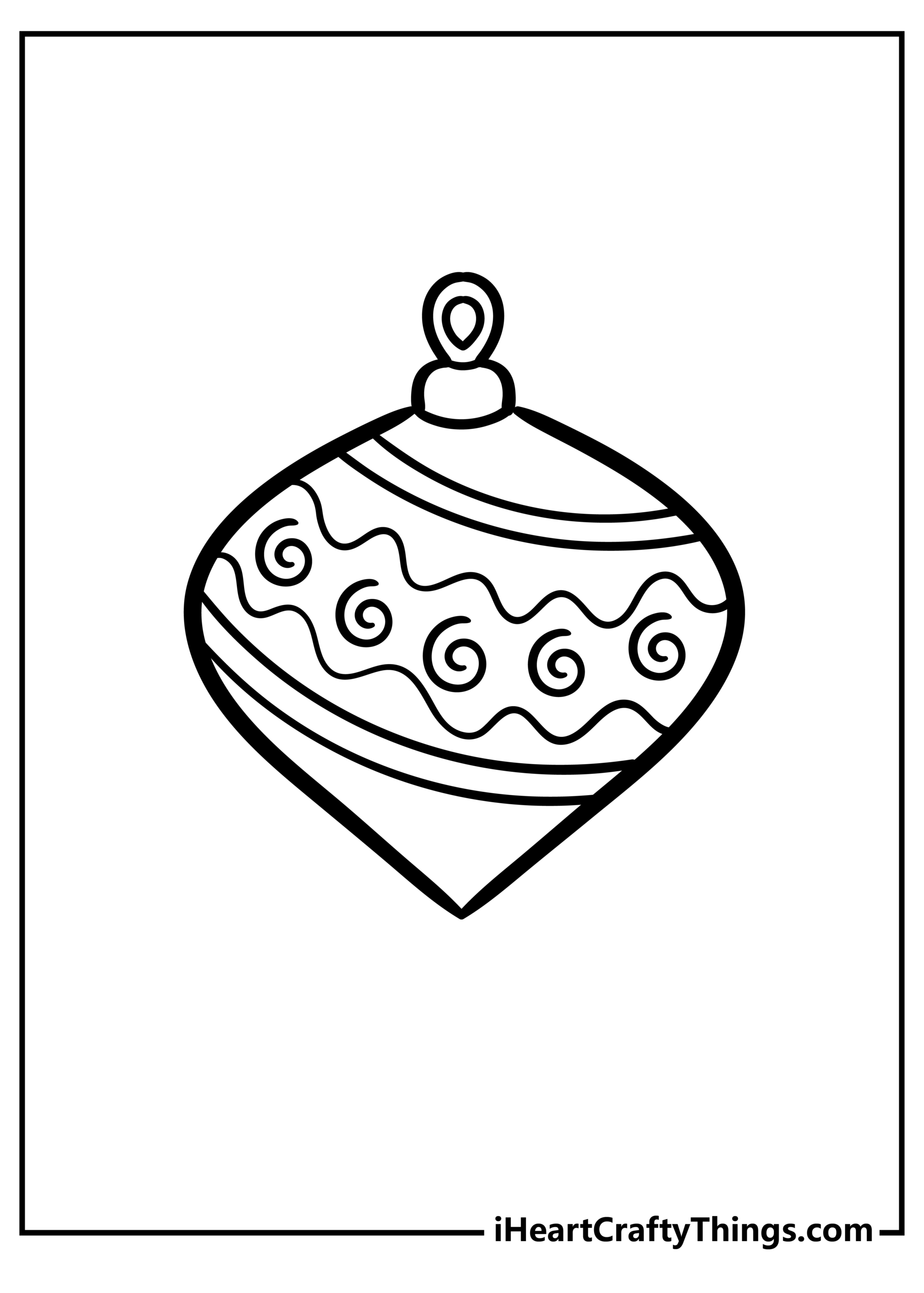 Christmas Ornament Coloring Page Cut Out Psoriasisguru