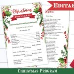 Christmas Program Editable Template Christmas Natividad Etsy