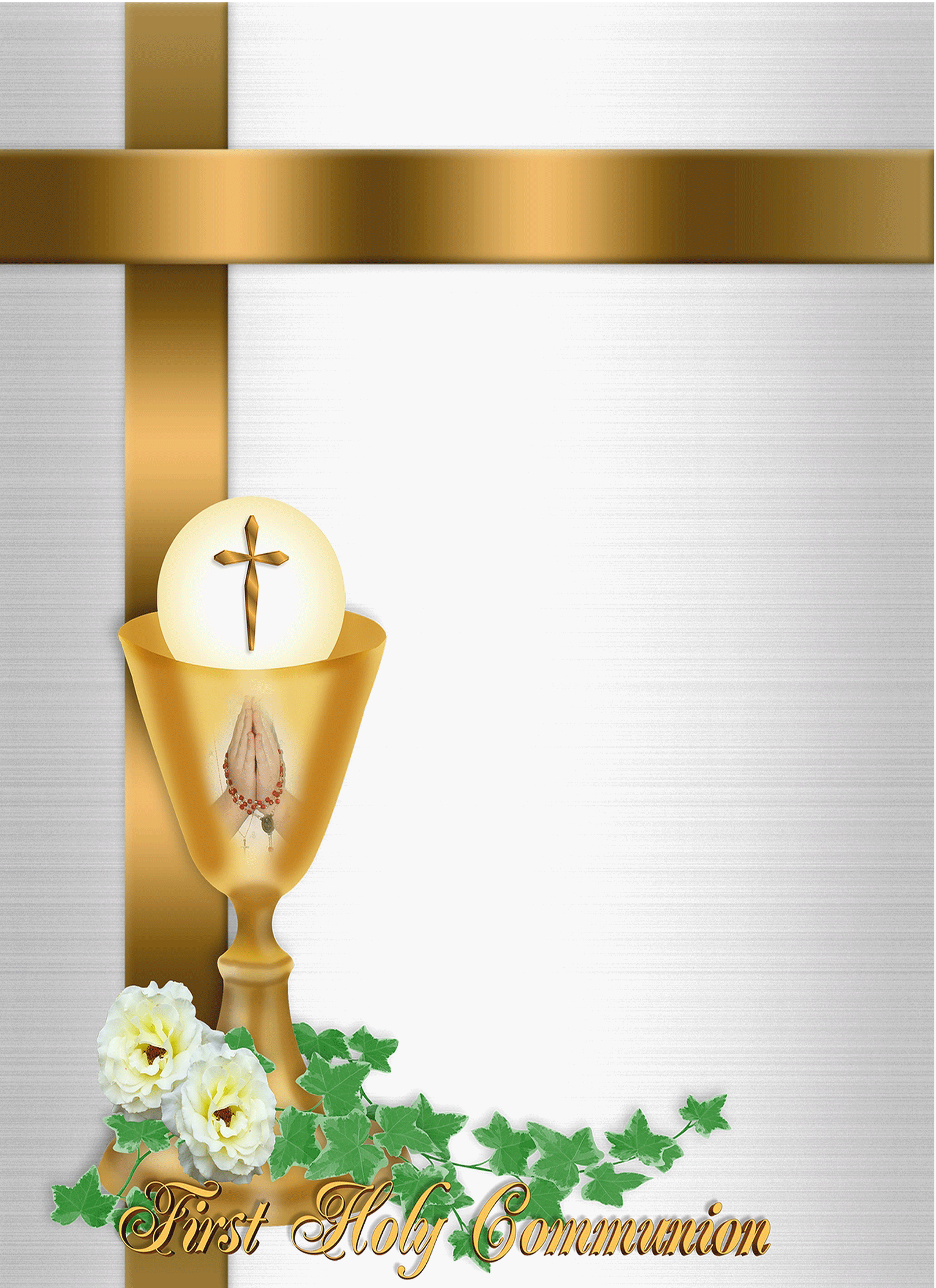 Blank Holy Communion Invitation Templates