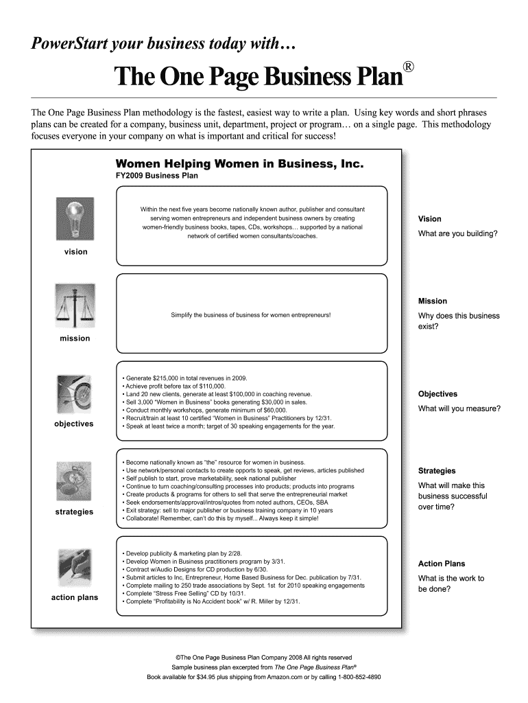 Blank Business Plan Templates
