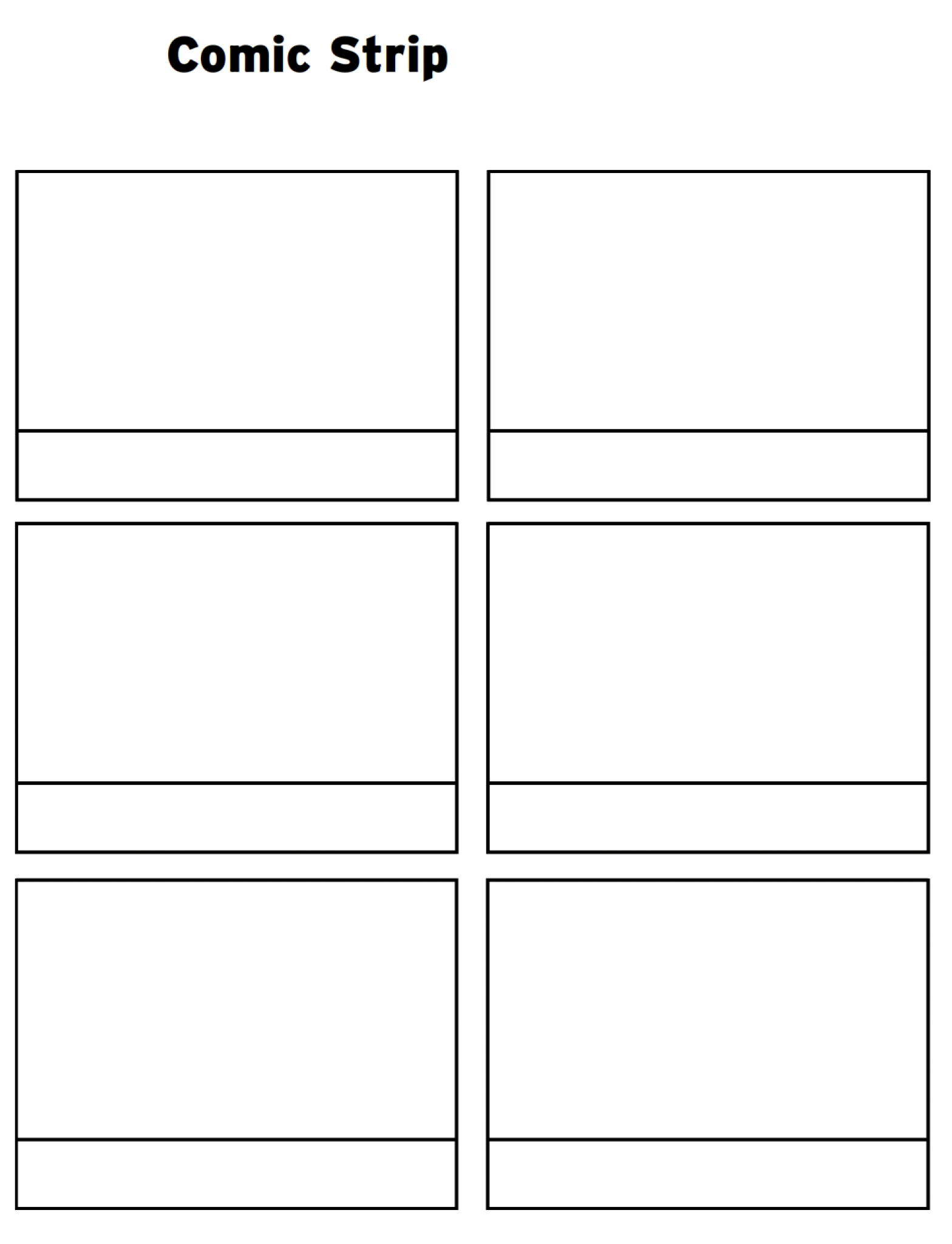 Comic Strip Template PDF Comic Strip Template Comic Book Template