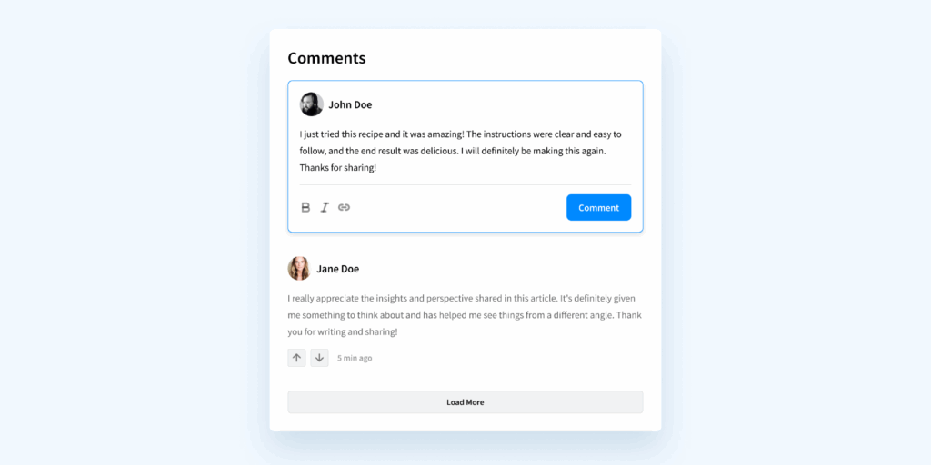 Comment Section Component Figma Community