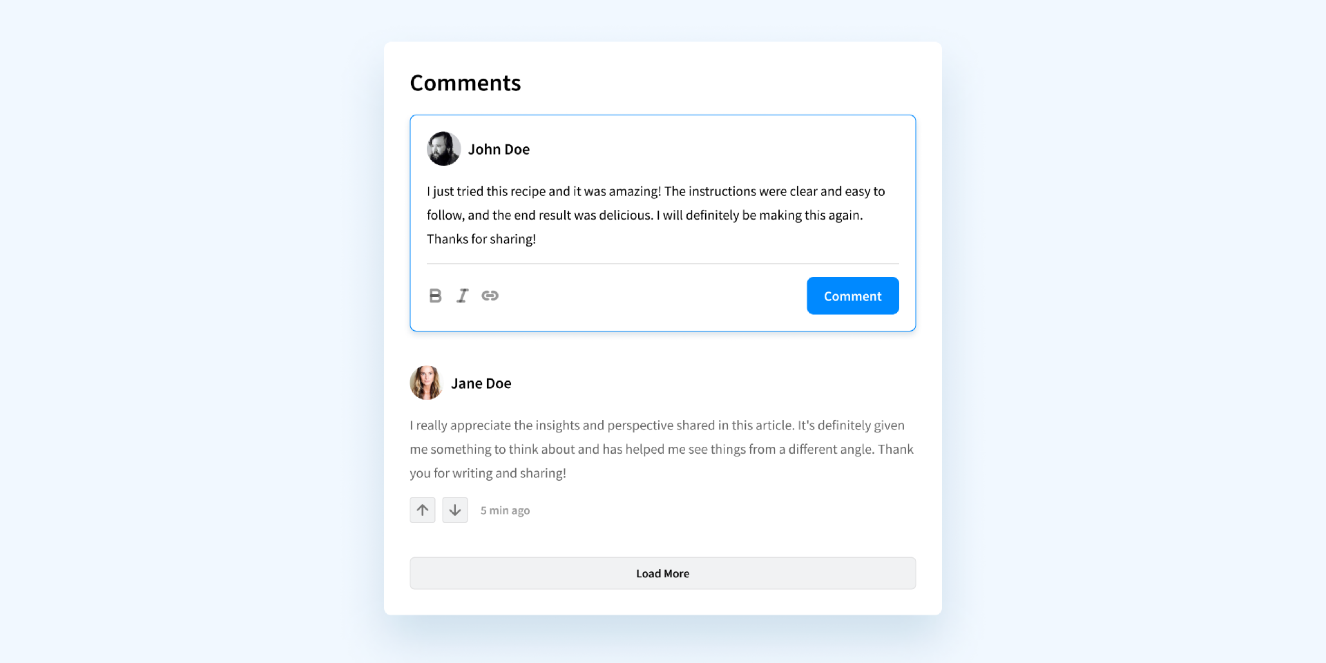 Comment Section Component Figma Community