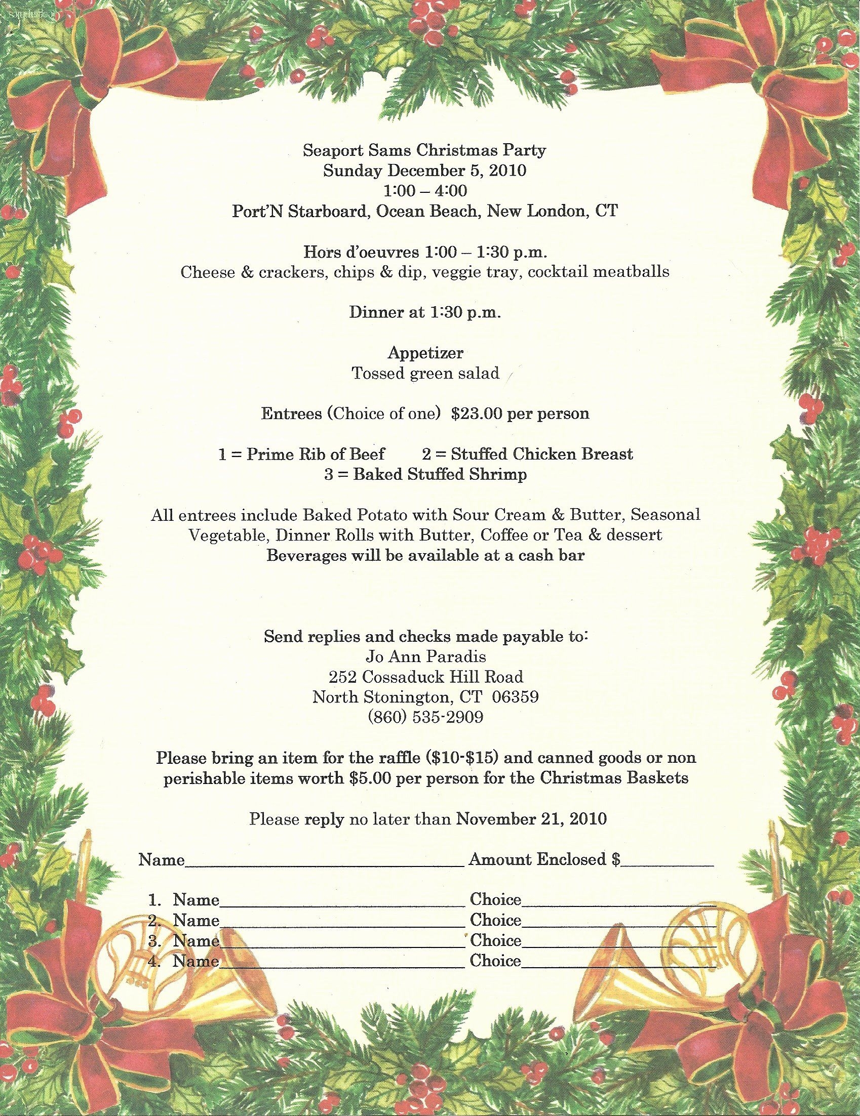 Blank Christmas Program Templates