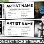 Concert Ticket Template Editable Event Ticket Canva Template Custom