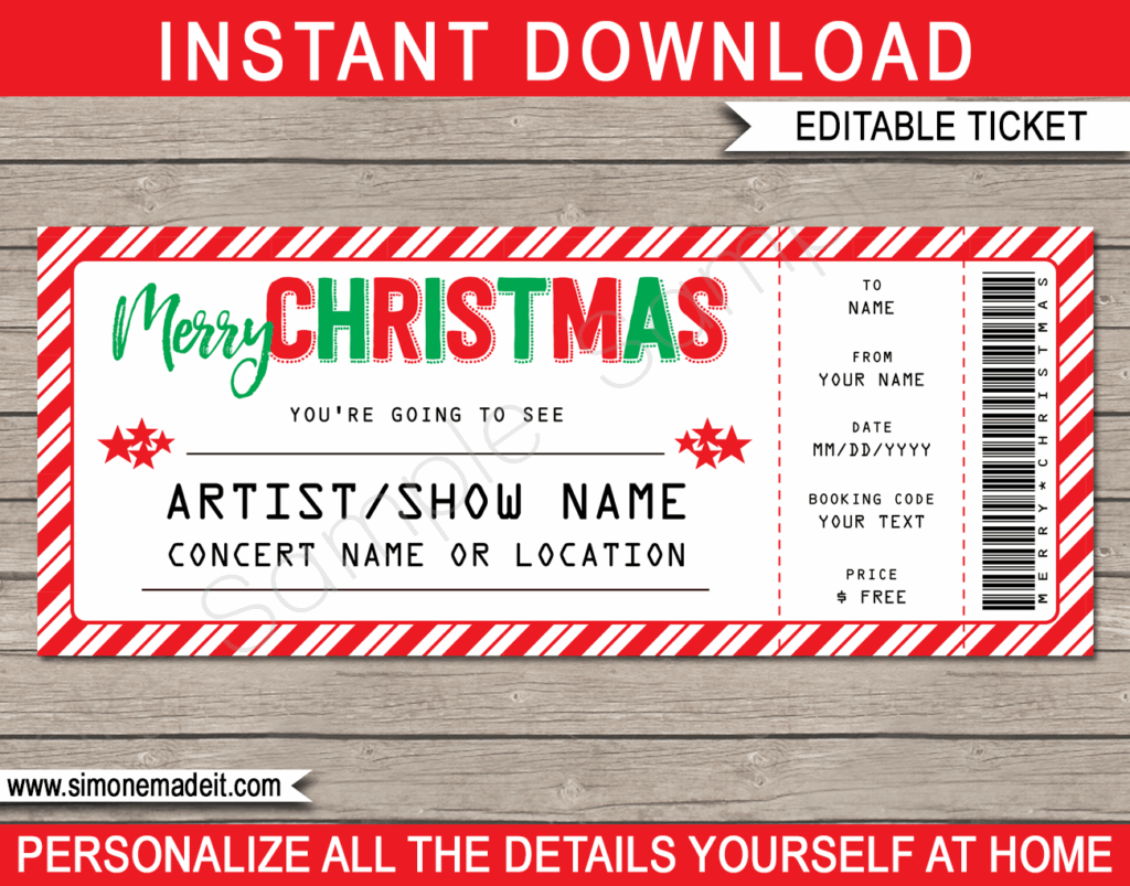 Concert Tickets Free Printable
