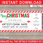 Concert Tickets Free Printable