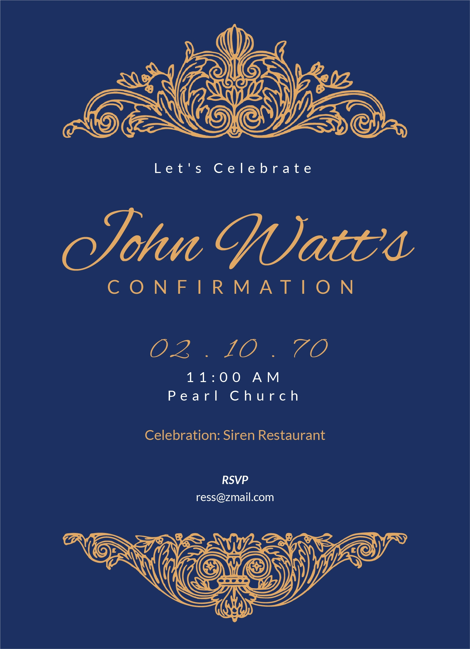 Blank Confirmation Invitation Templates