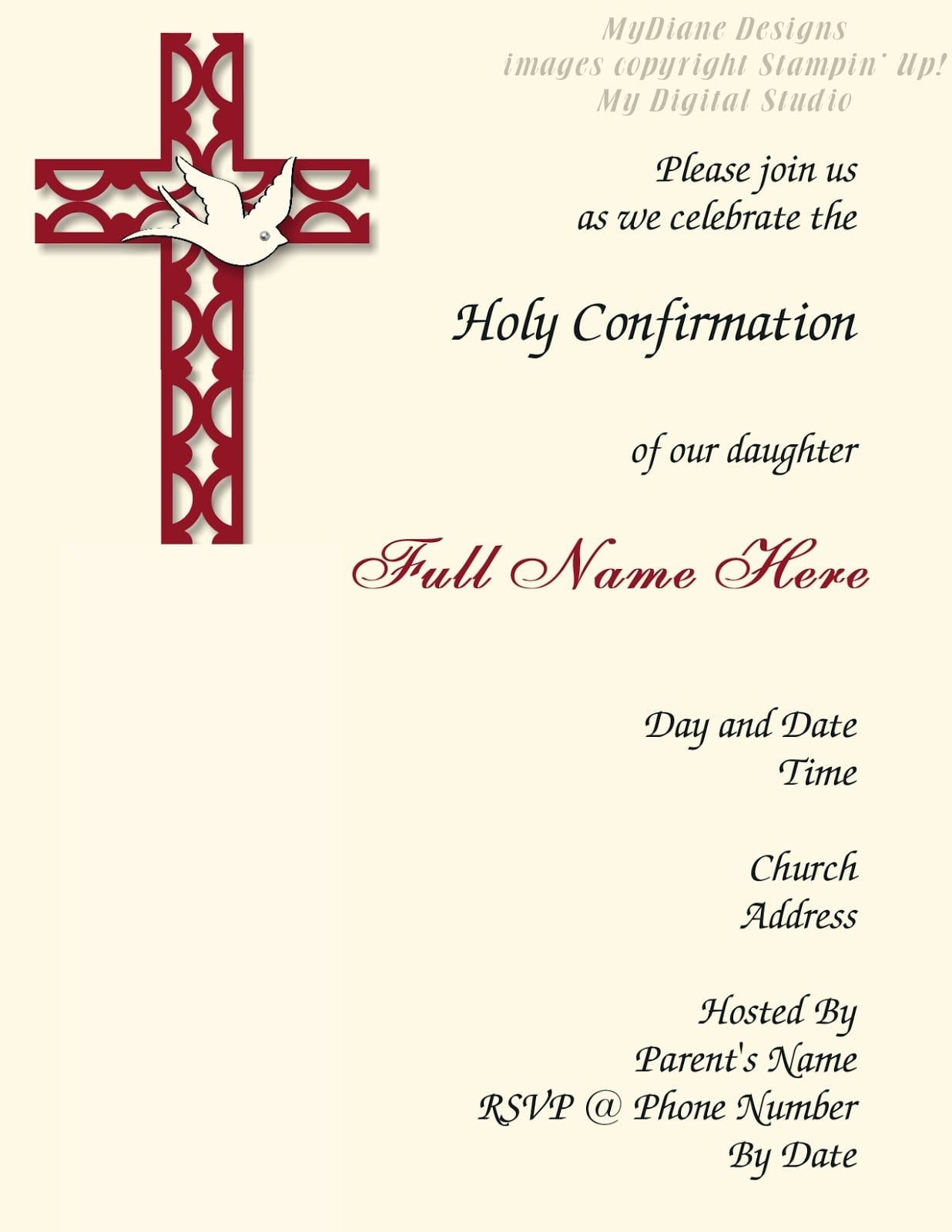 Confirmation Invitations Templates Free