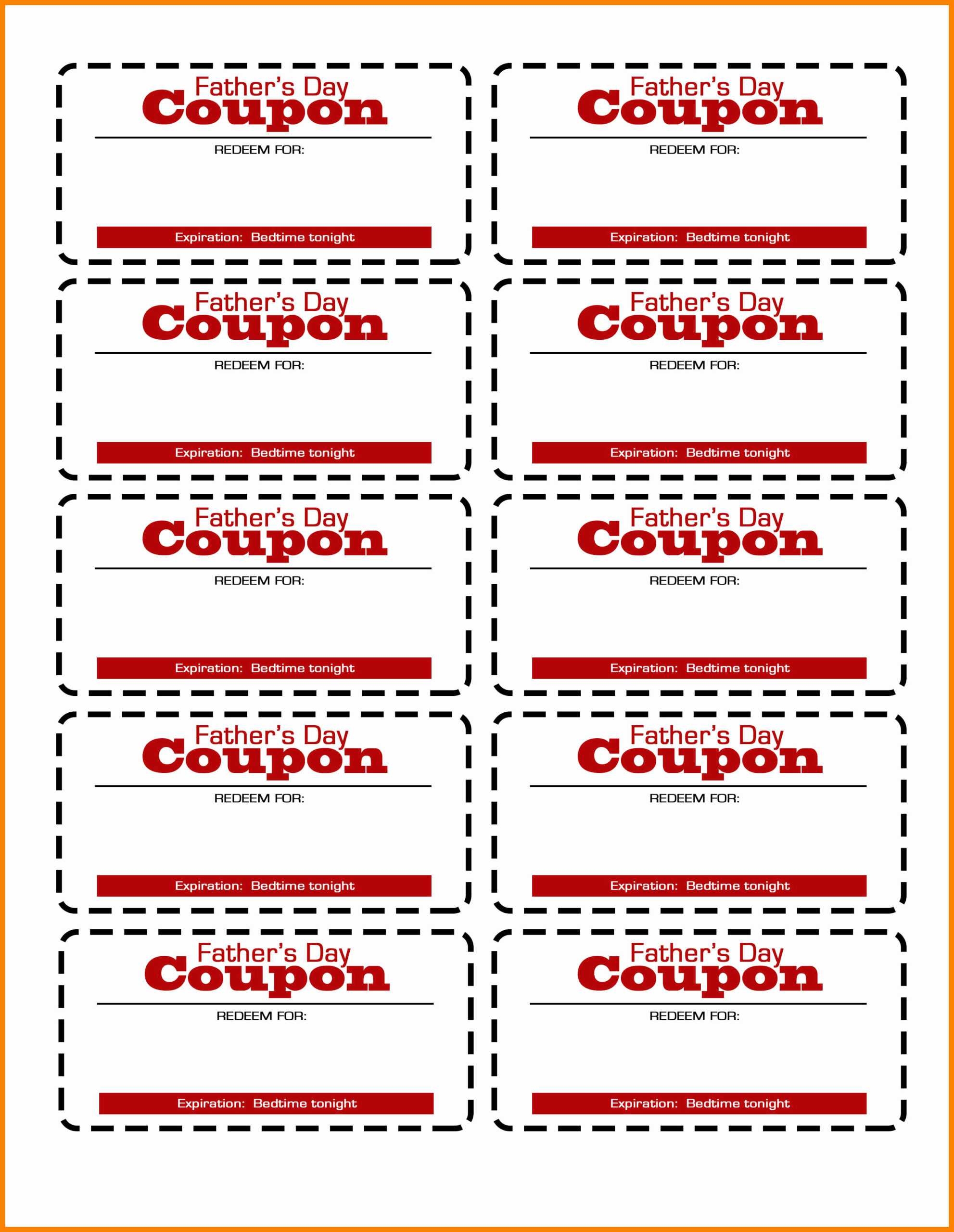 Blank Coupon Templates Pdf