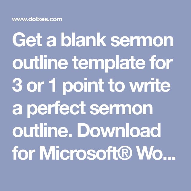 Crafting A Powerful Sermon Outline